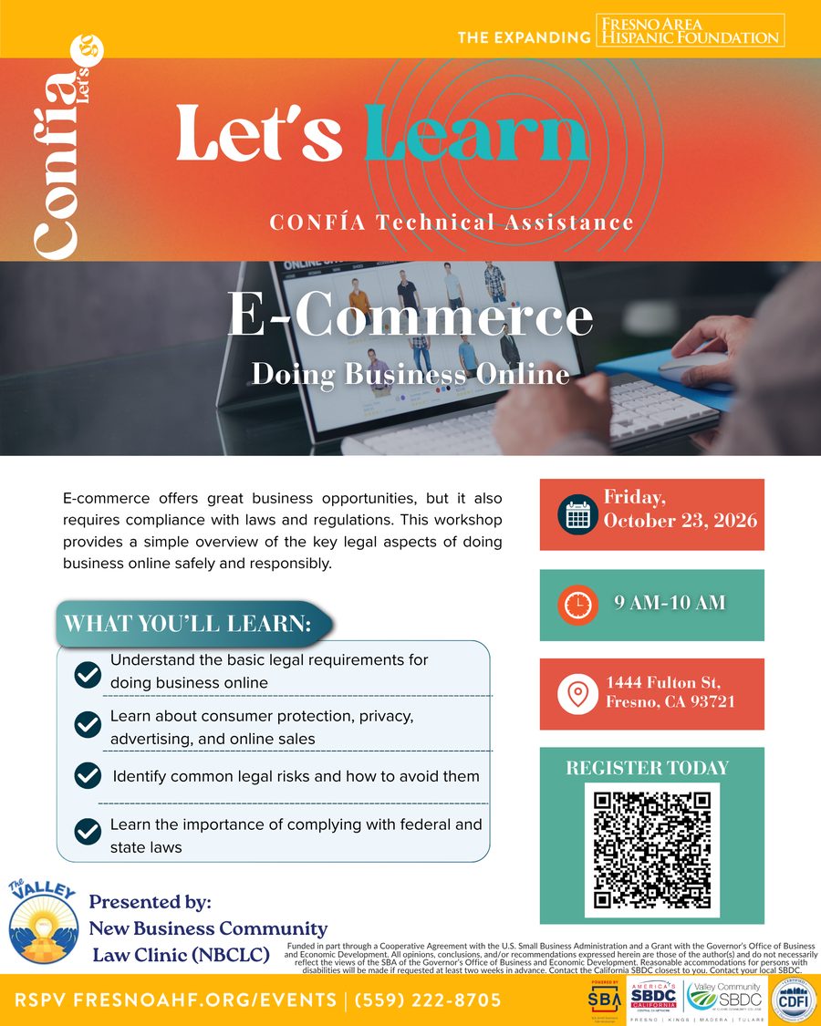 Flyer for E-Commerce Workshop